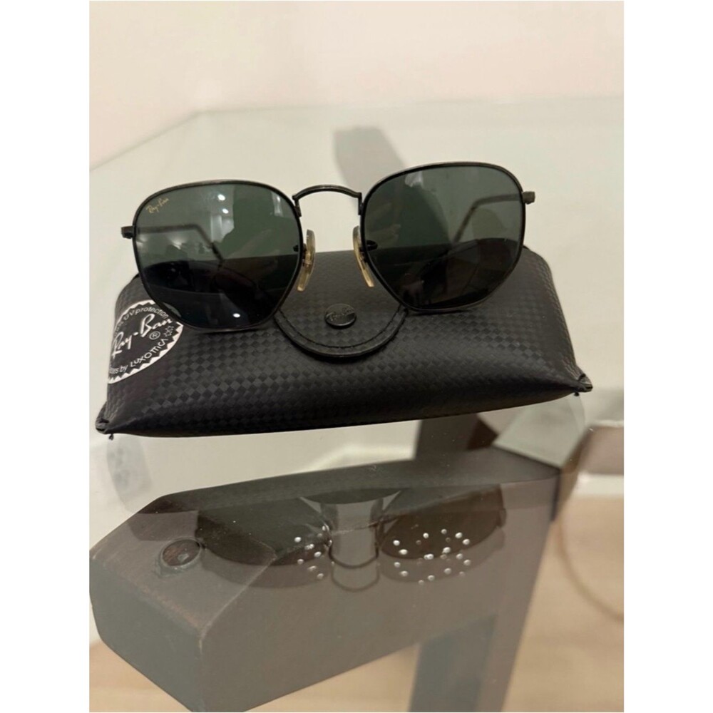 Ray-Ban Hexagonal Sunglasses in Black & Tortoise with Case UNISEX